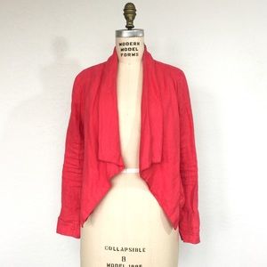 Topshop - Drape Front Linen Blazer- Jacket